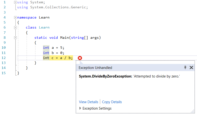 Exception Handling in C# and .NET